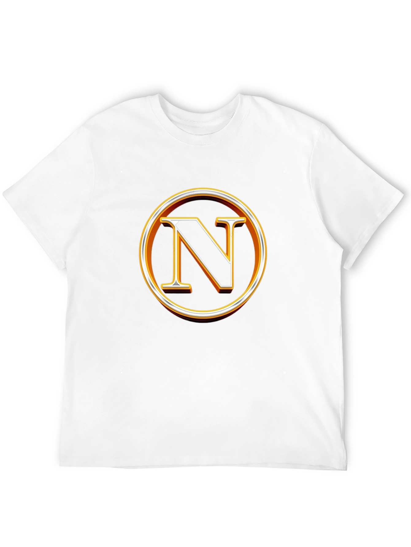 Letter N Graphic Tee - Black