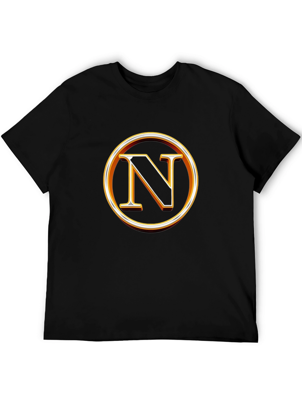 Letter N Graphic Tee - Black