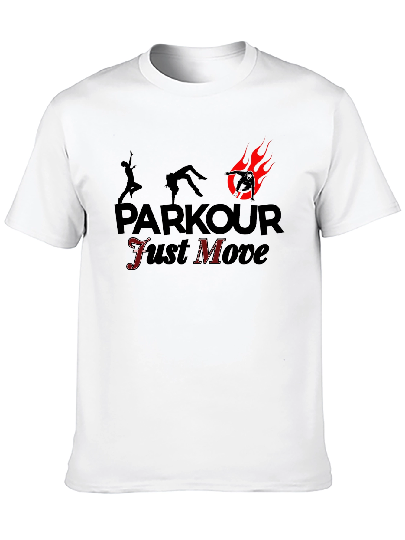 Parkour Just Move Black T-Shirt