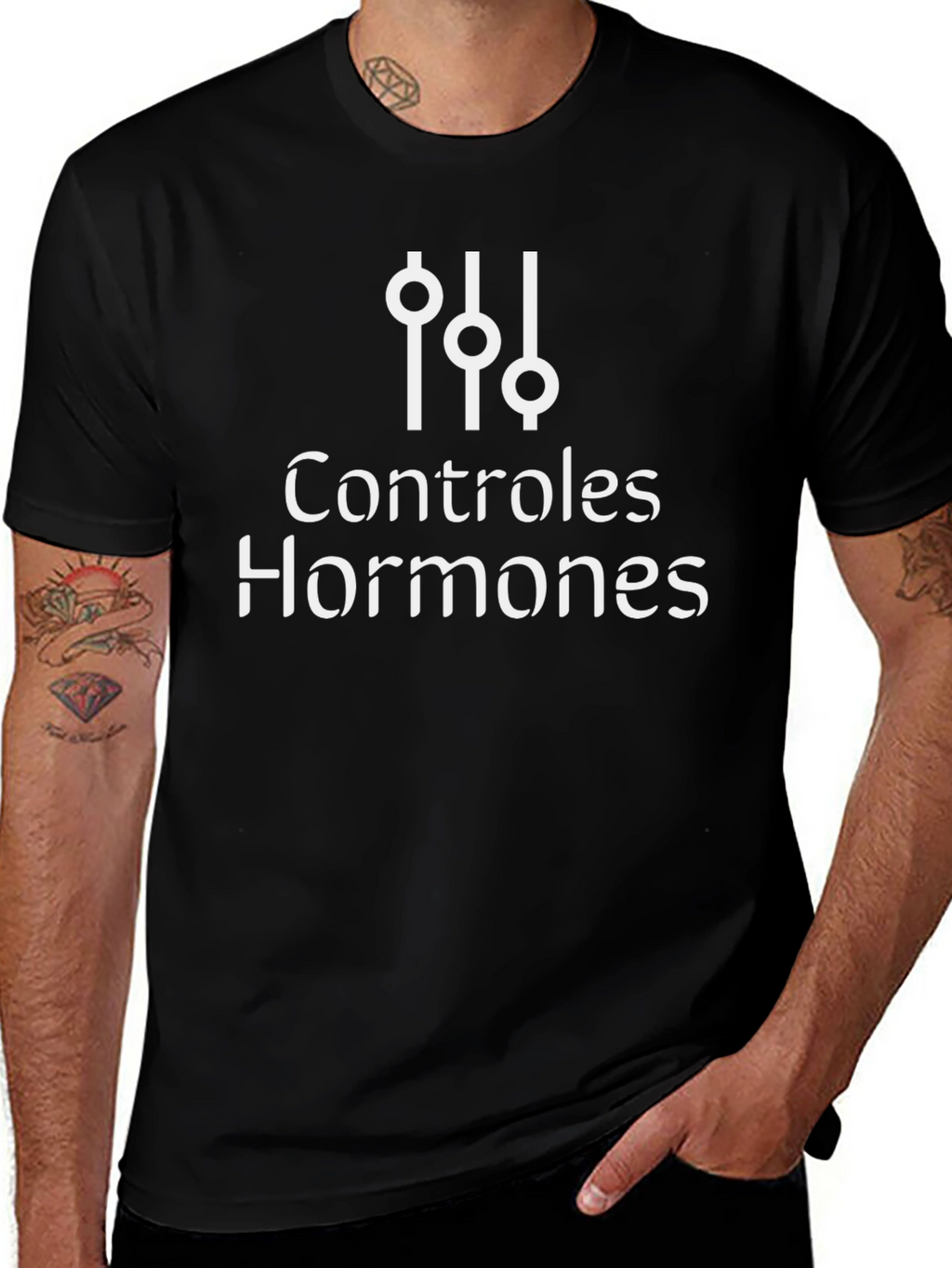 Hormone Control T-Shirt - Black Graphic Tee