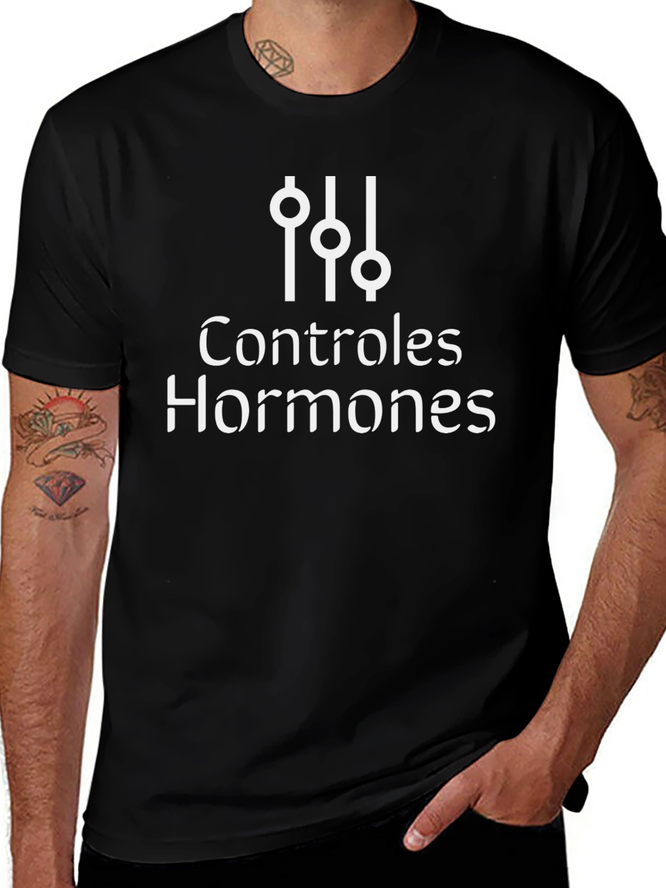 Hormone Control T-Shirt - Black Graphic Tee