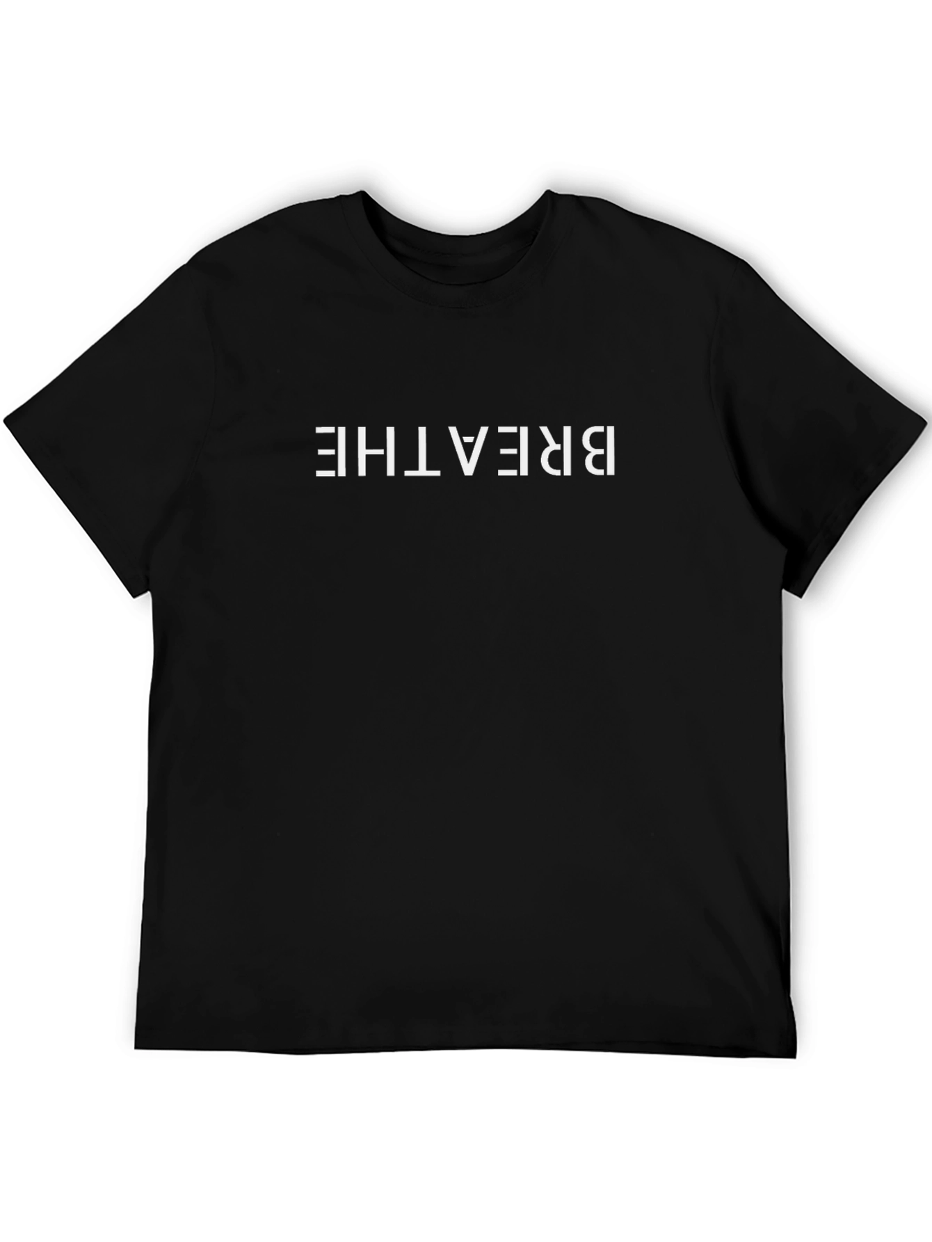 Breathe Graphic Tee - Relaxed Fit Black T-Shirt