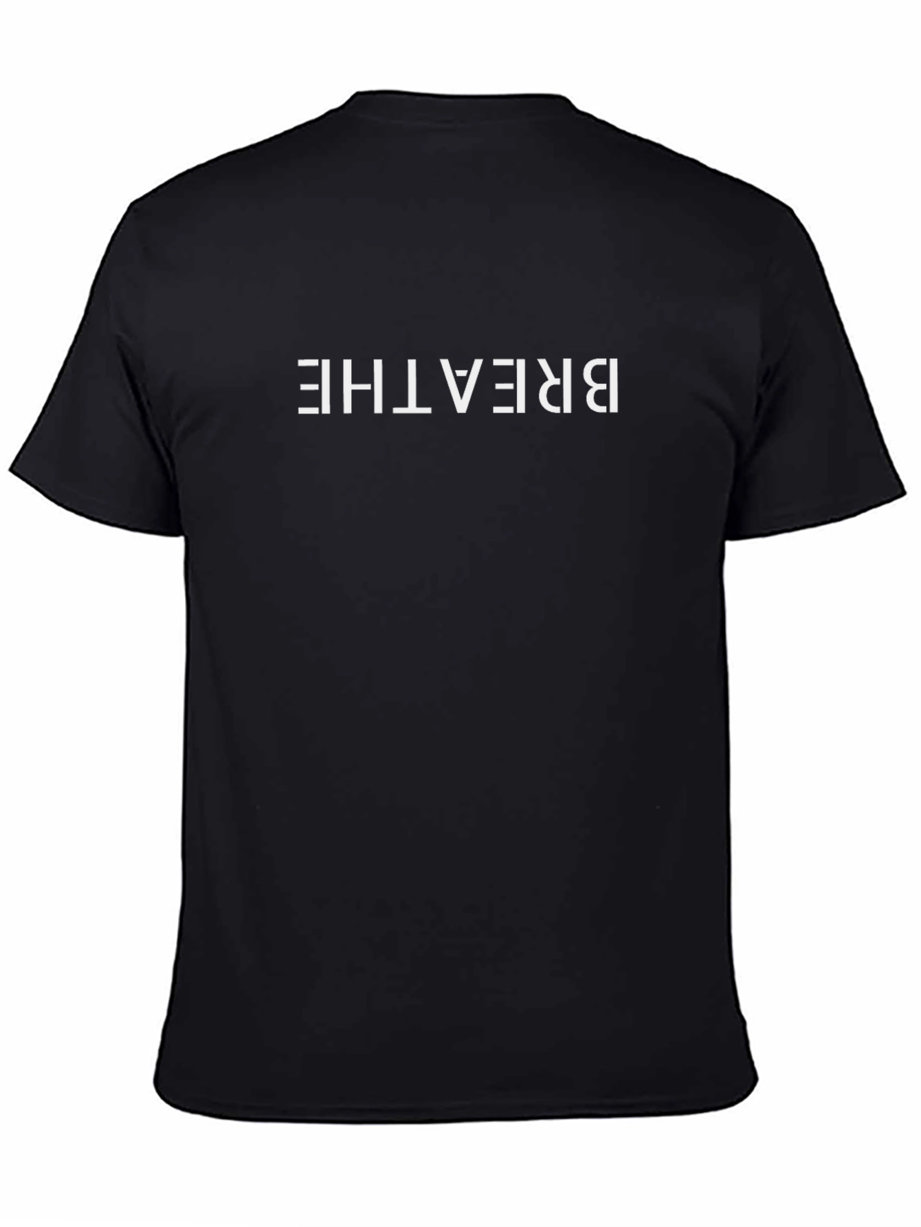 Breathe Graphic Tee - Relaxed Fit Black T-Shirt