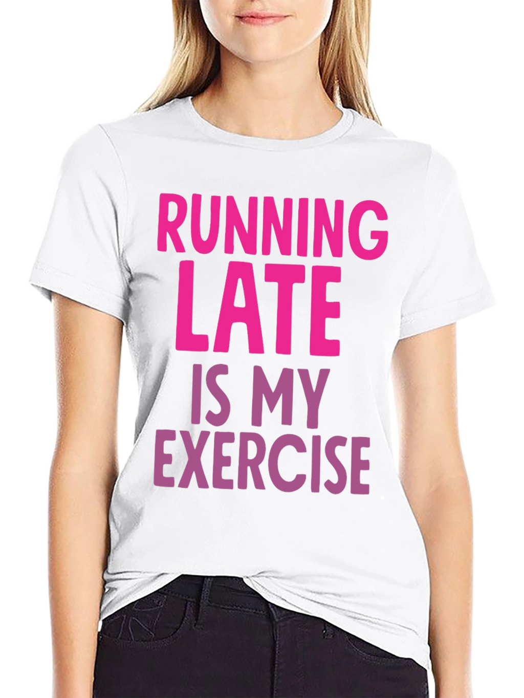 Funny Running Late Exercise Graphic T-Shirt
