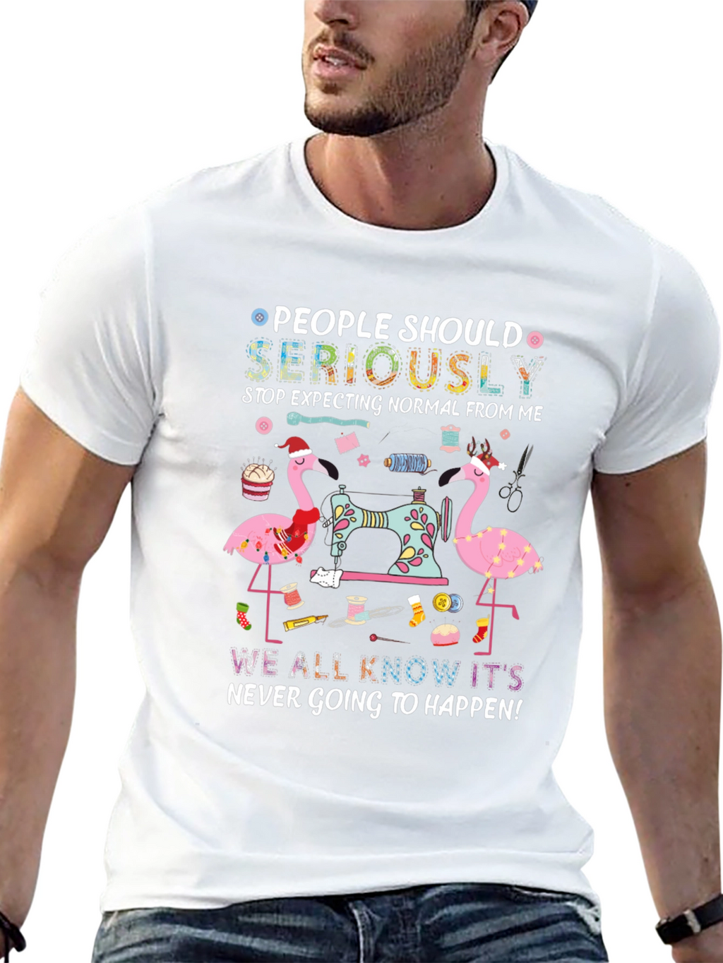 People Should Seriously Stop Expecting Flamingo T-Shirt