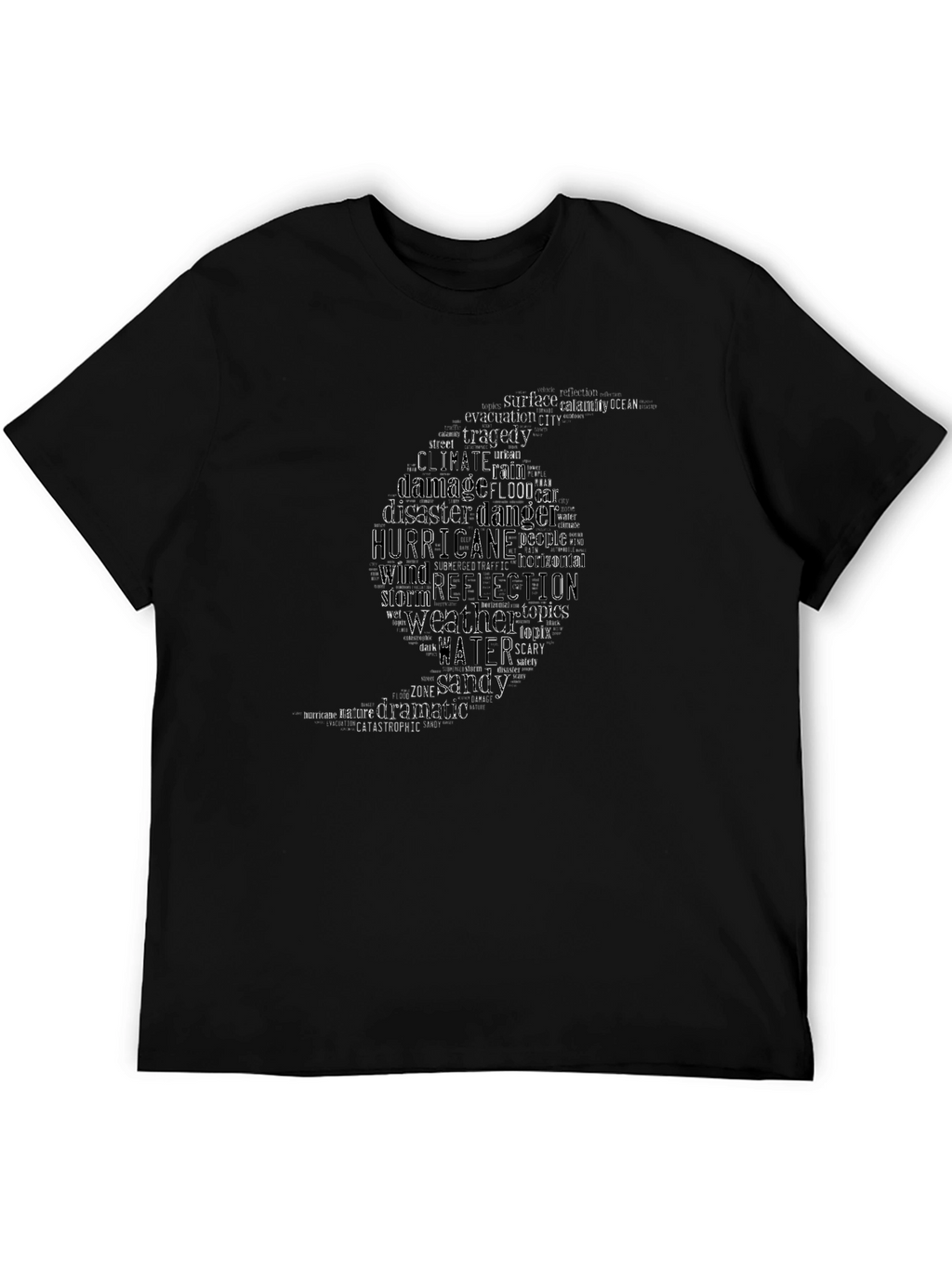 Hurricane Word Cloud Graphic T-Shirt