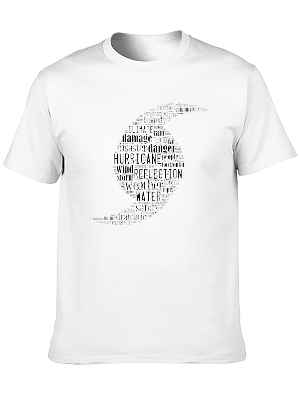 Hurricane Word Cloud Graphic T-Shirt