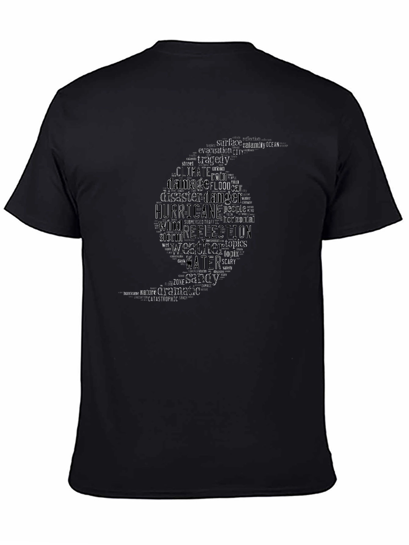 Hurricane Word Cloud Graphic T-Shirt