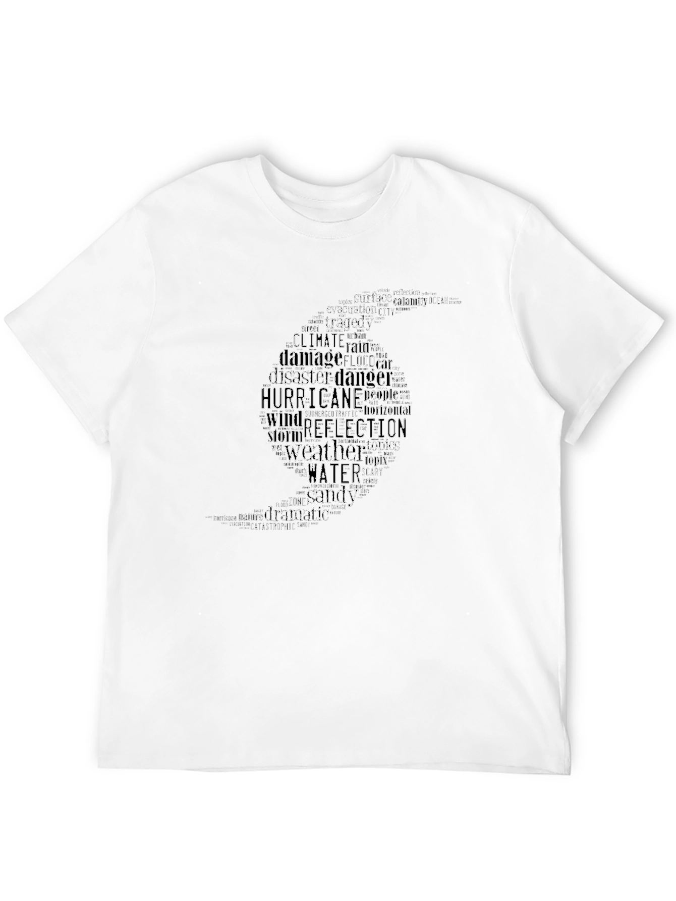 Hurricane Word Cloud Graphic T-Shirt