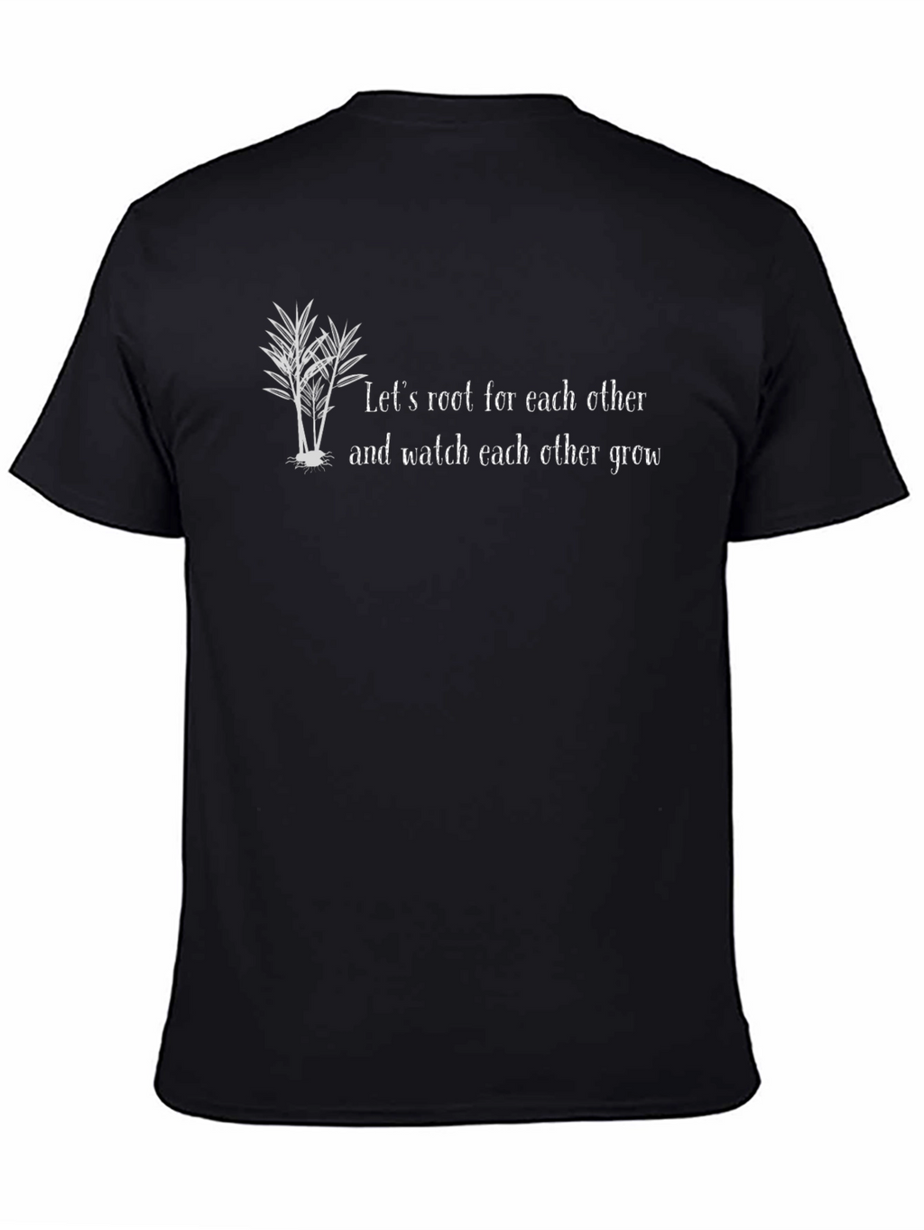 Inspirational Root for Each Other Black T-Shirt
