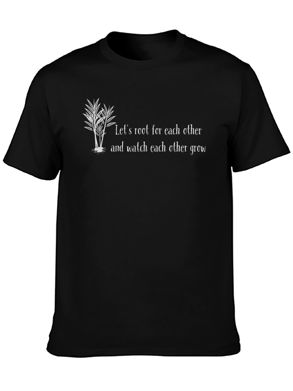 Inspirational Root for Each Other Black T-Shirt