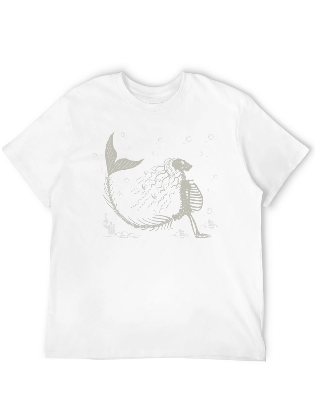 Skeleton Mermaid T-Shirt - Dark Humor Graphic Tee