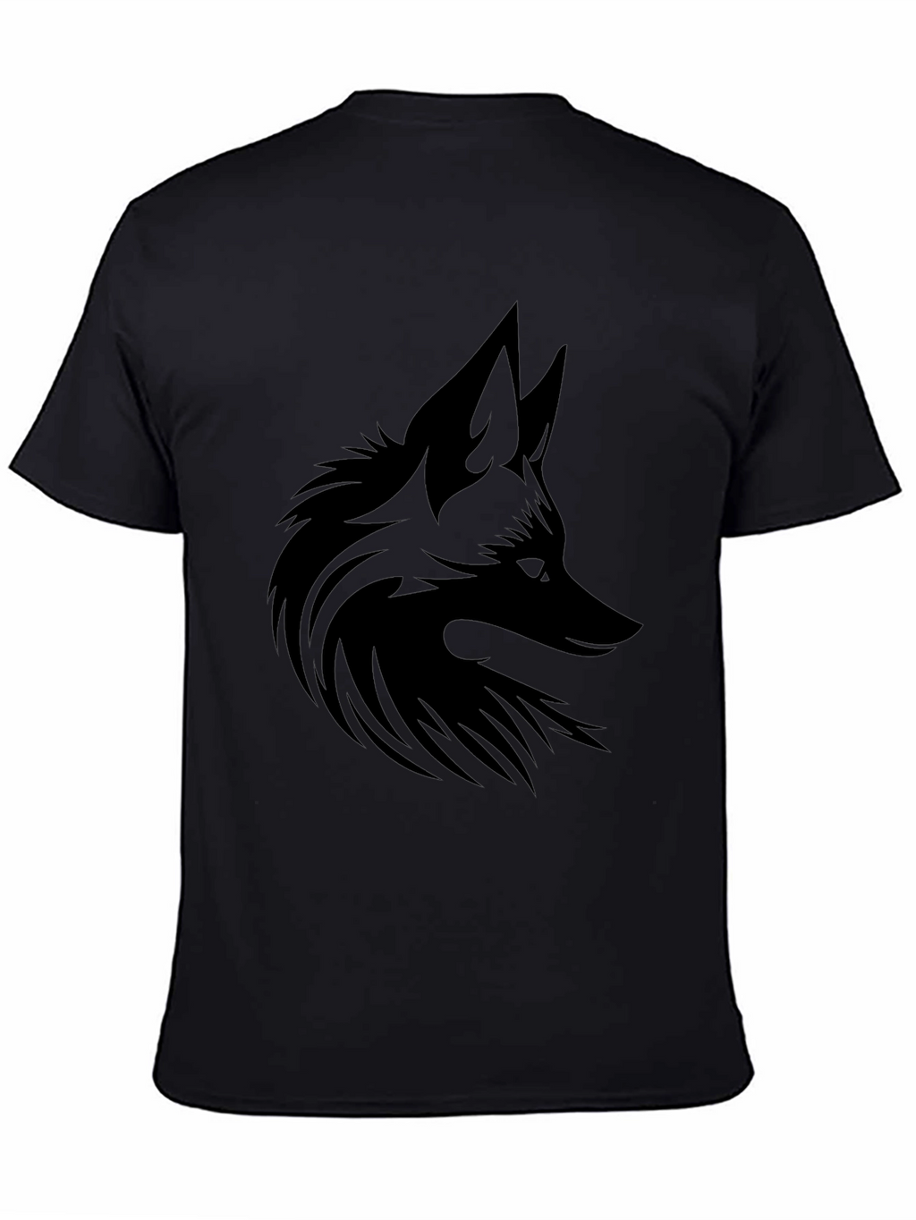 Mens Black T-Shirt with Fox Graphic