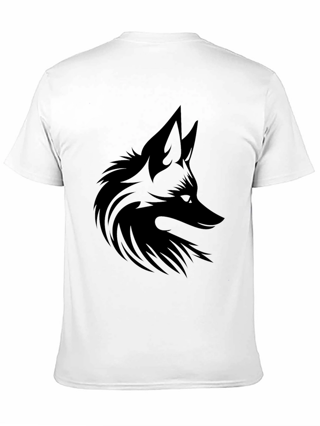 Mens Black T-Shirt with Fox Graphic