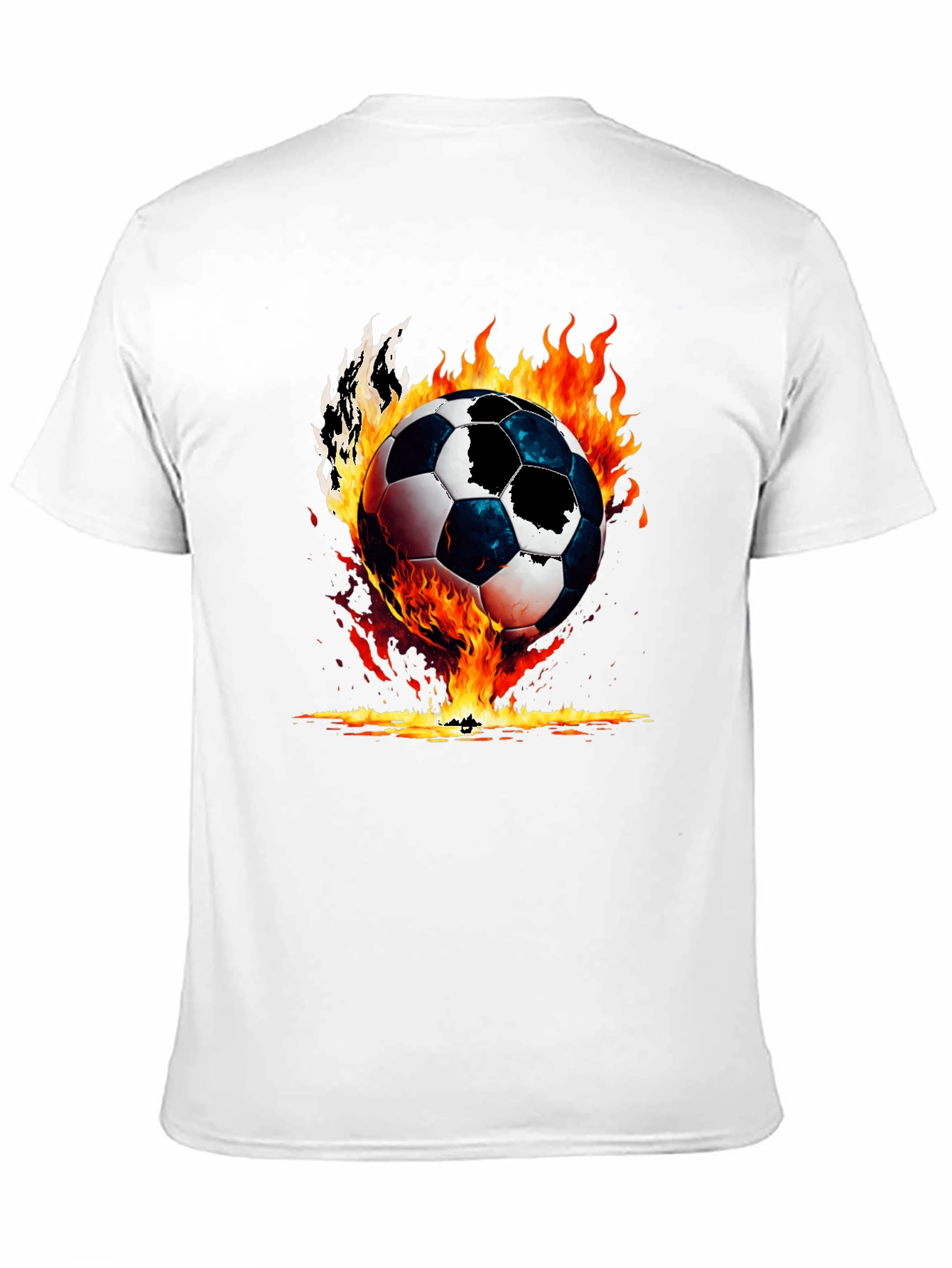 Fiery Soccer Ball Graphic Tee