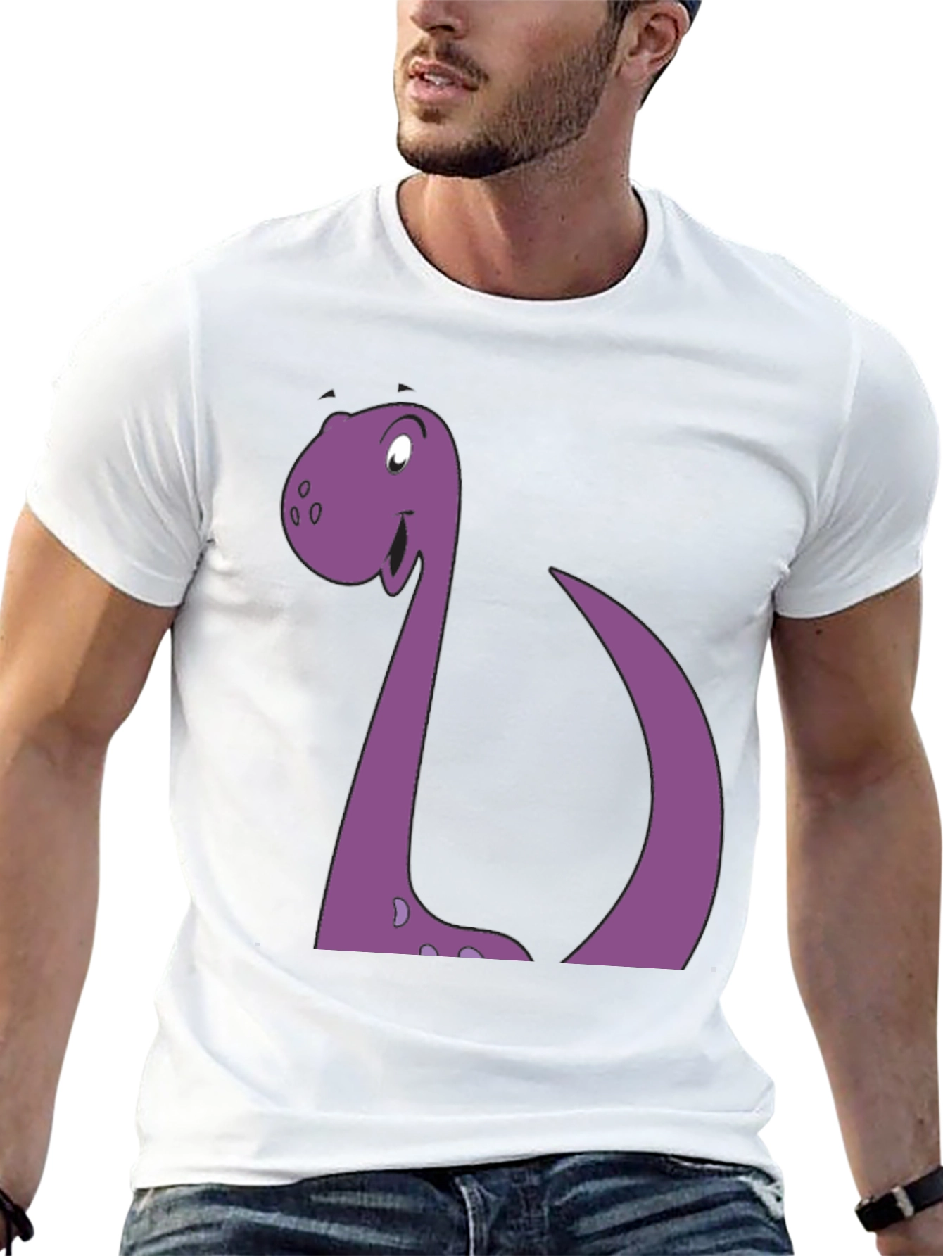 Cartoon Dinosaur Graphic Tee