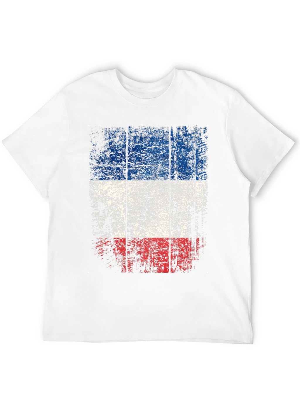 Distressed Flag Graphic Tee - Mens Casual Black T-Shirt