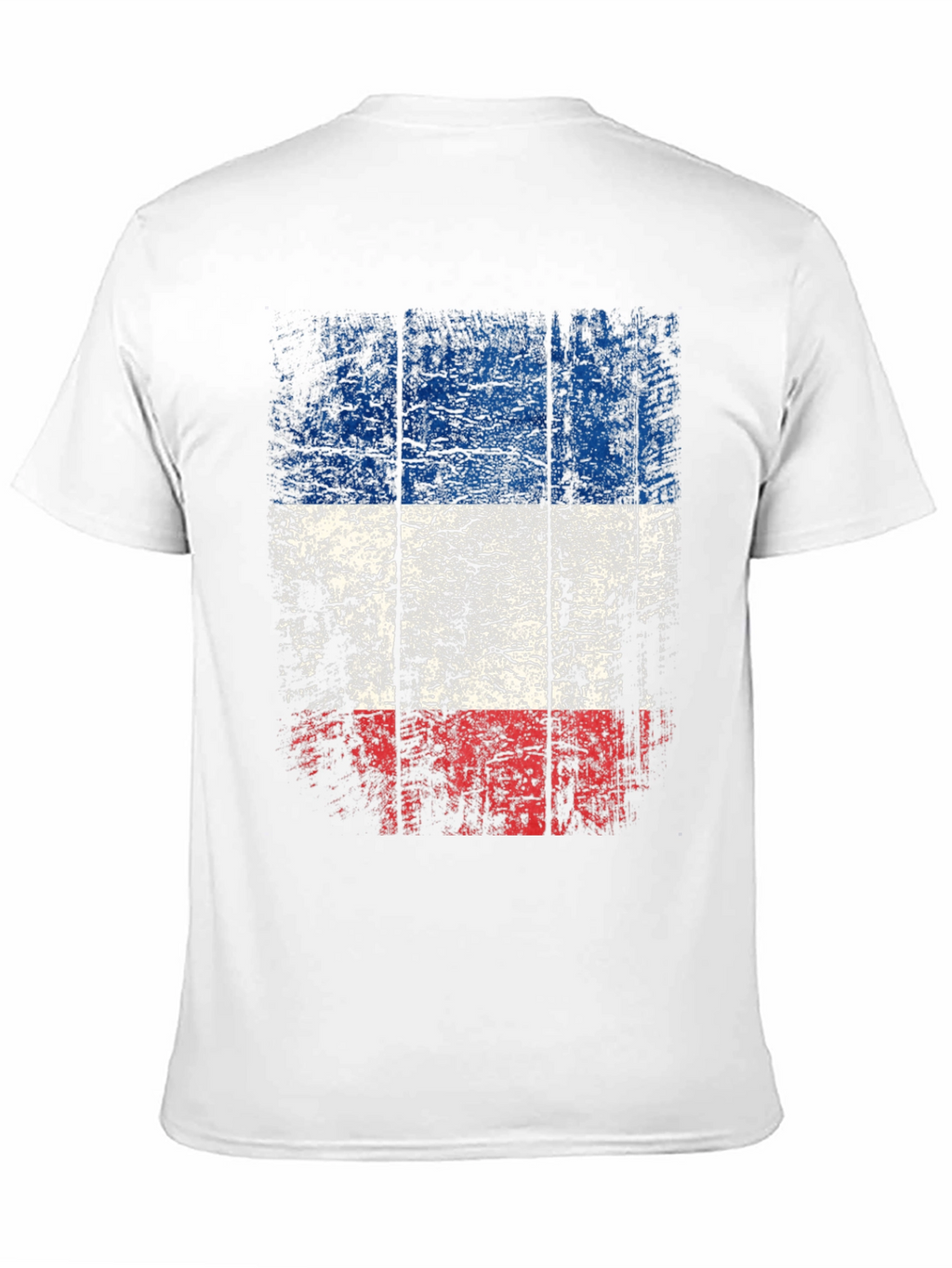 Distressed Flag Graphic Tee - Mens Casual Black T-Shirt