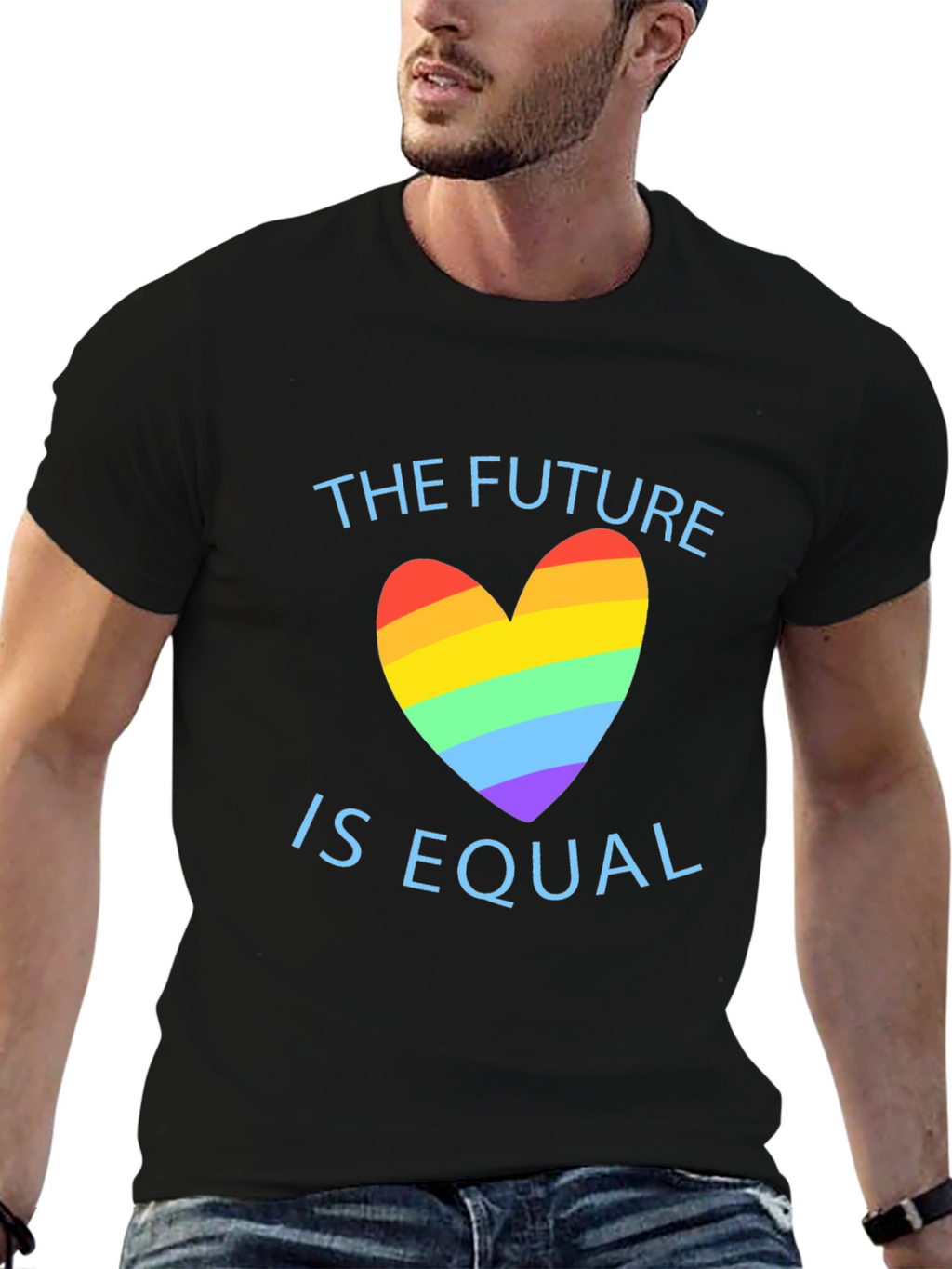 Equality Future LGBTQ+ Pride Rainbow Heart T-Shirt
