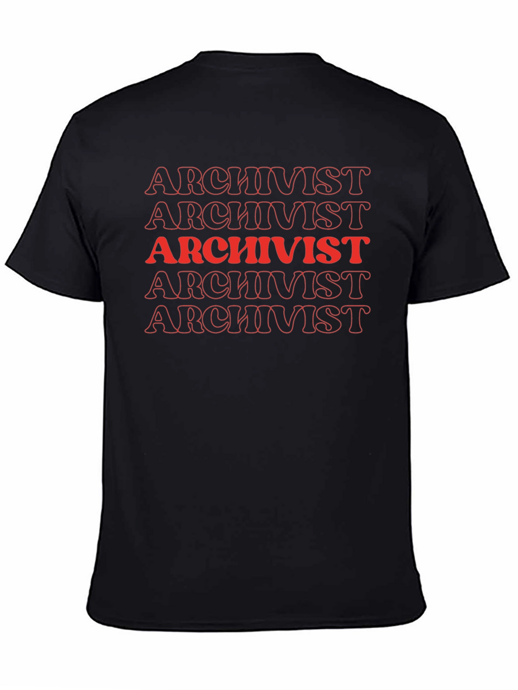 Archivist Retro Graphic Tee - Black Crew Neck