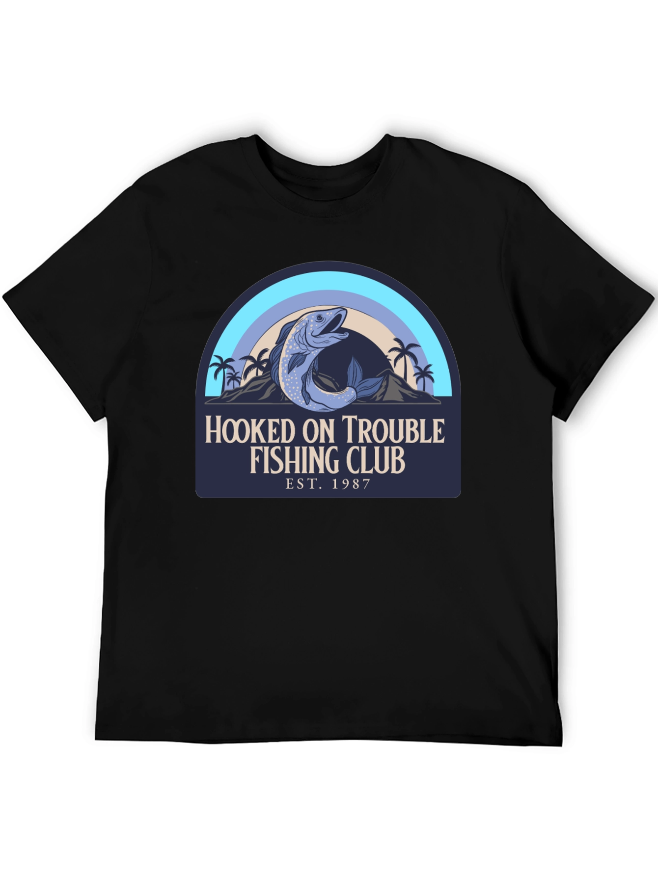 Hooked on Trouble Fishing Club T-Shirt