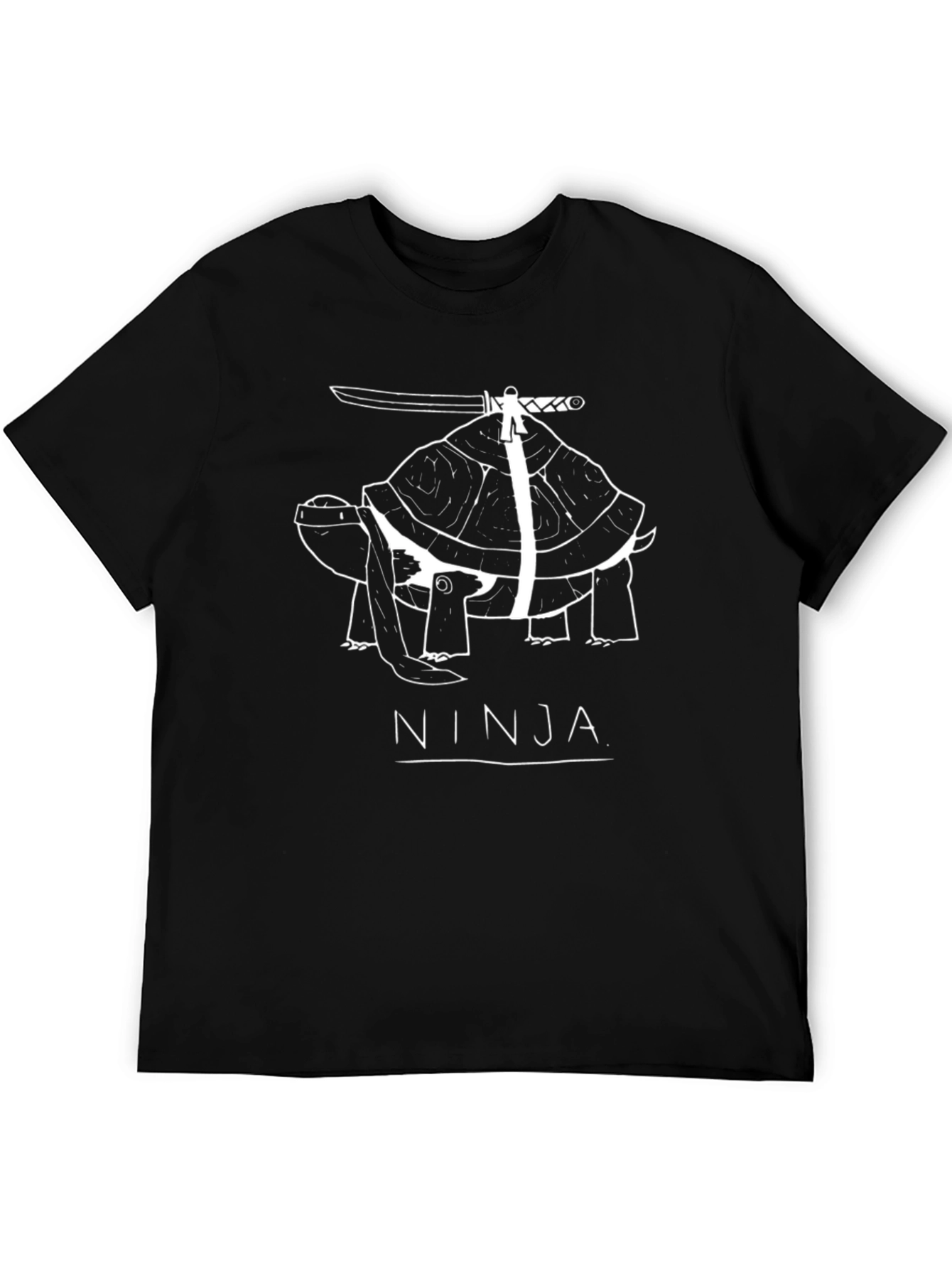 Ninja Turtle Graphic Tee - Black Cotton T-Shirt
