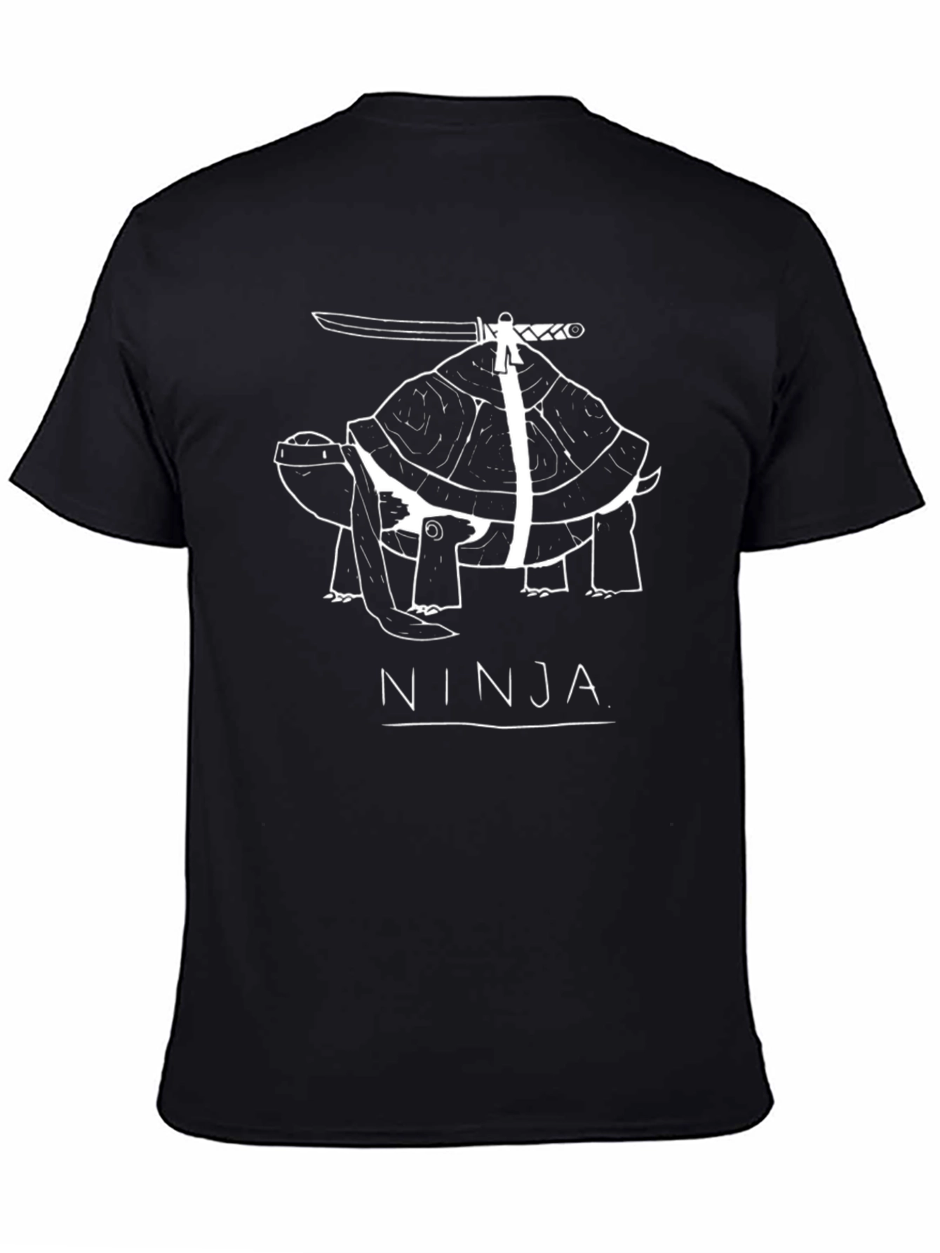 Ninja Turtle Graphic Tee - Black Cotton T-Shirt