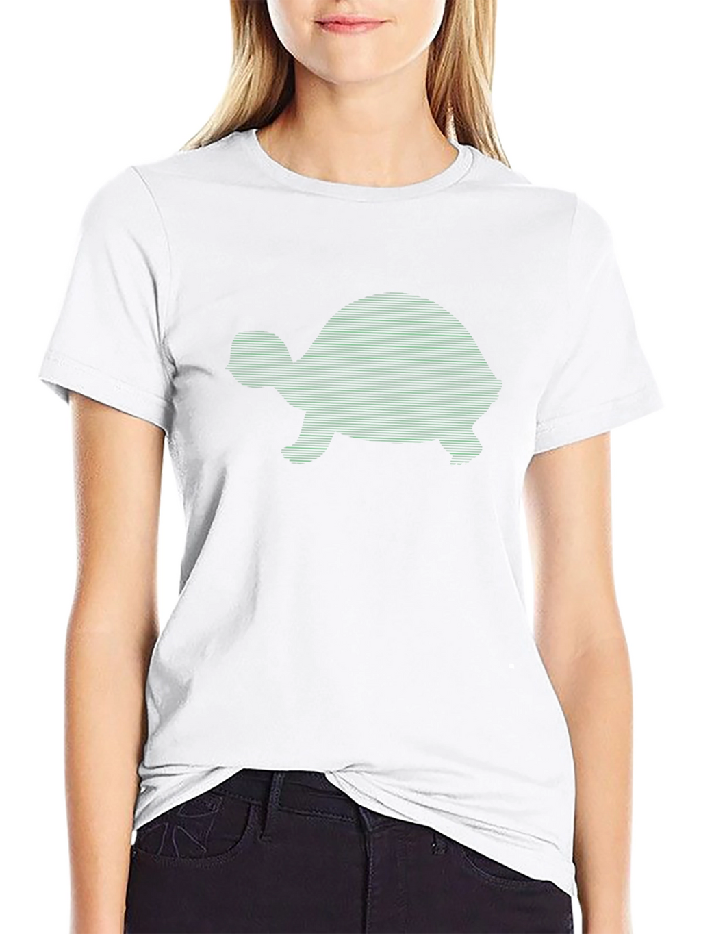 Turtle Silhouette Graphic Tee - Cool Design