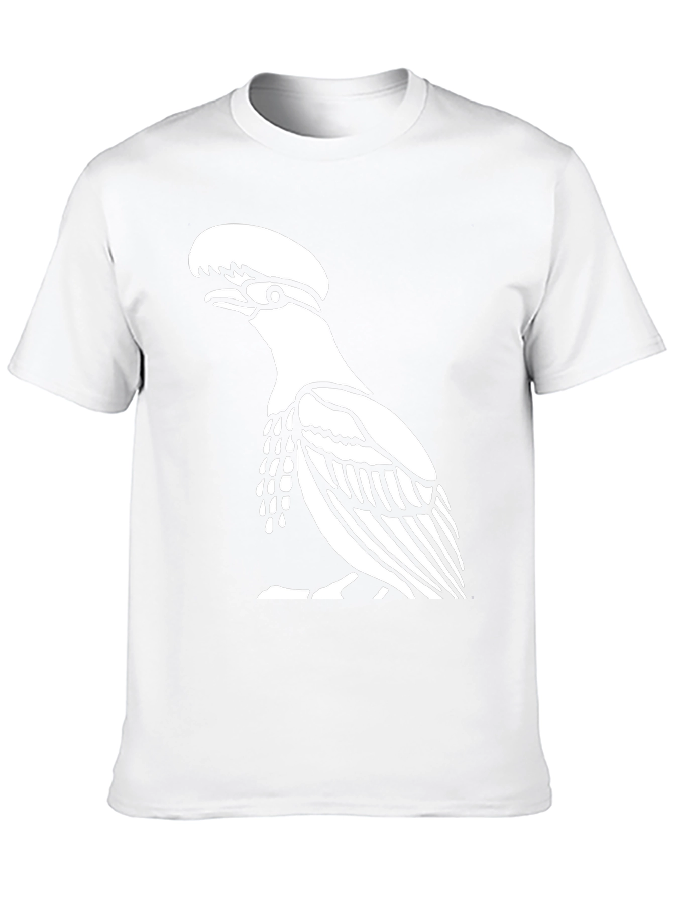 Black T-Shirt with Bird Design