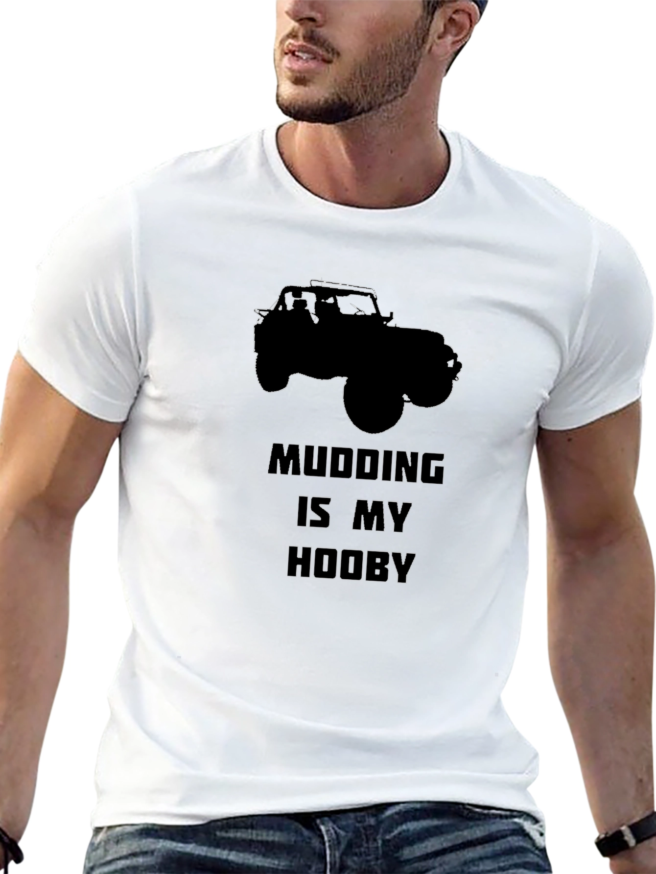 Mudding Is My Hooby Black T-Shirt