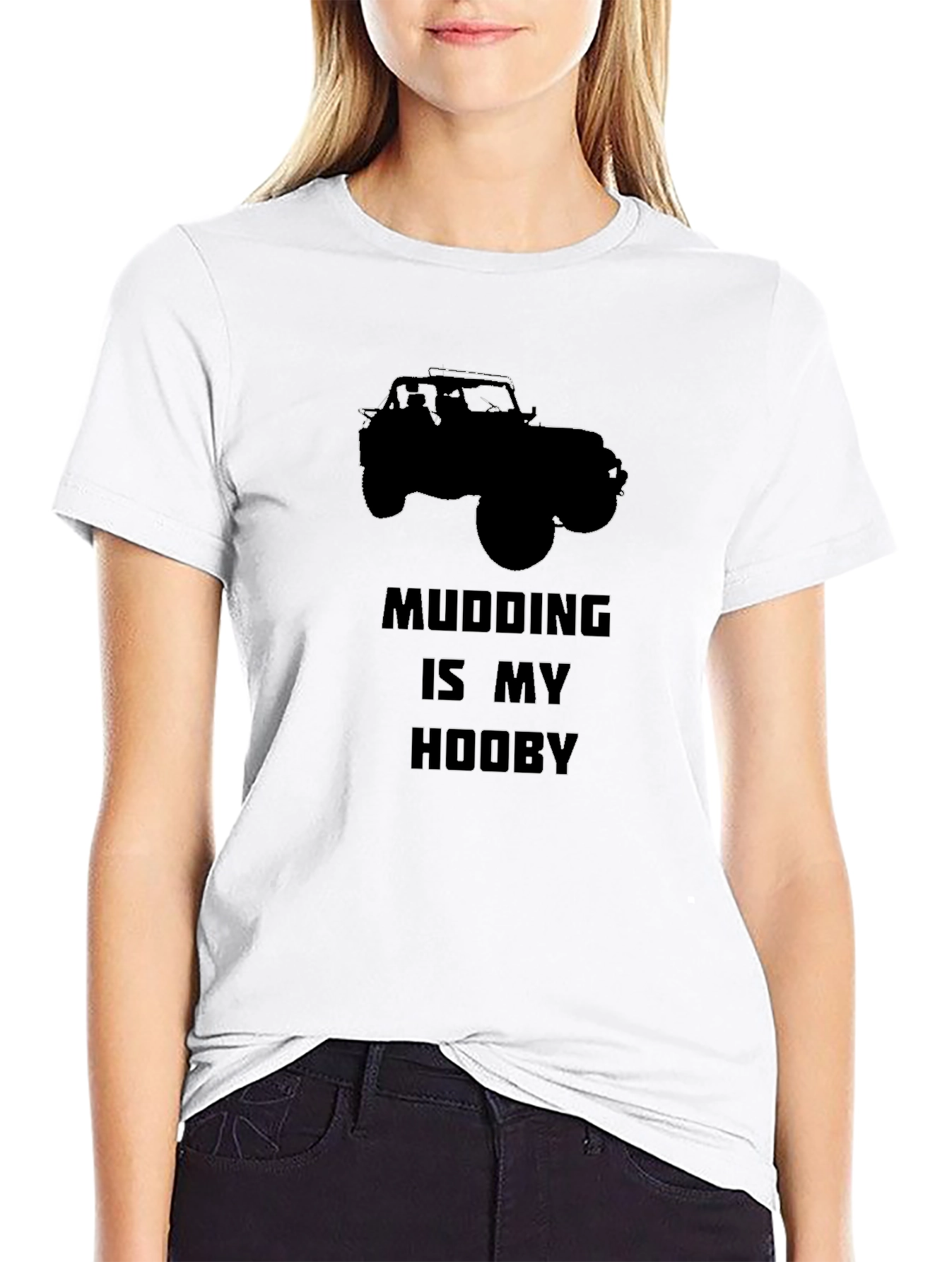 Mudding Is My Hooby Black T-Shirt