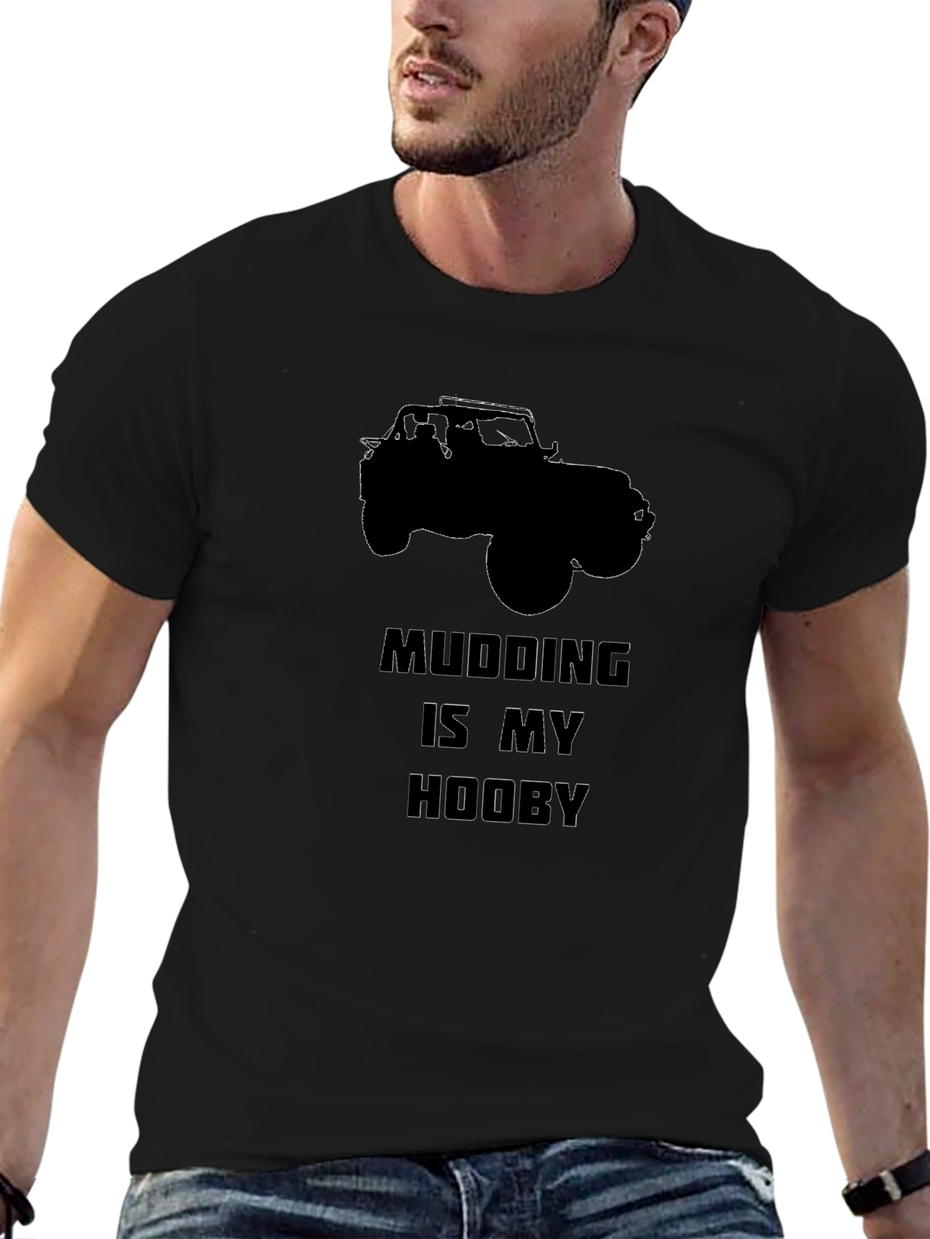 Mudding Is My Hooby Black T-Shirt