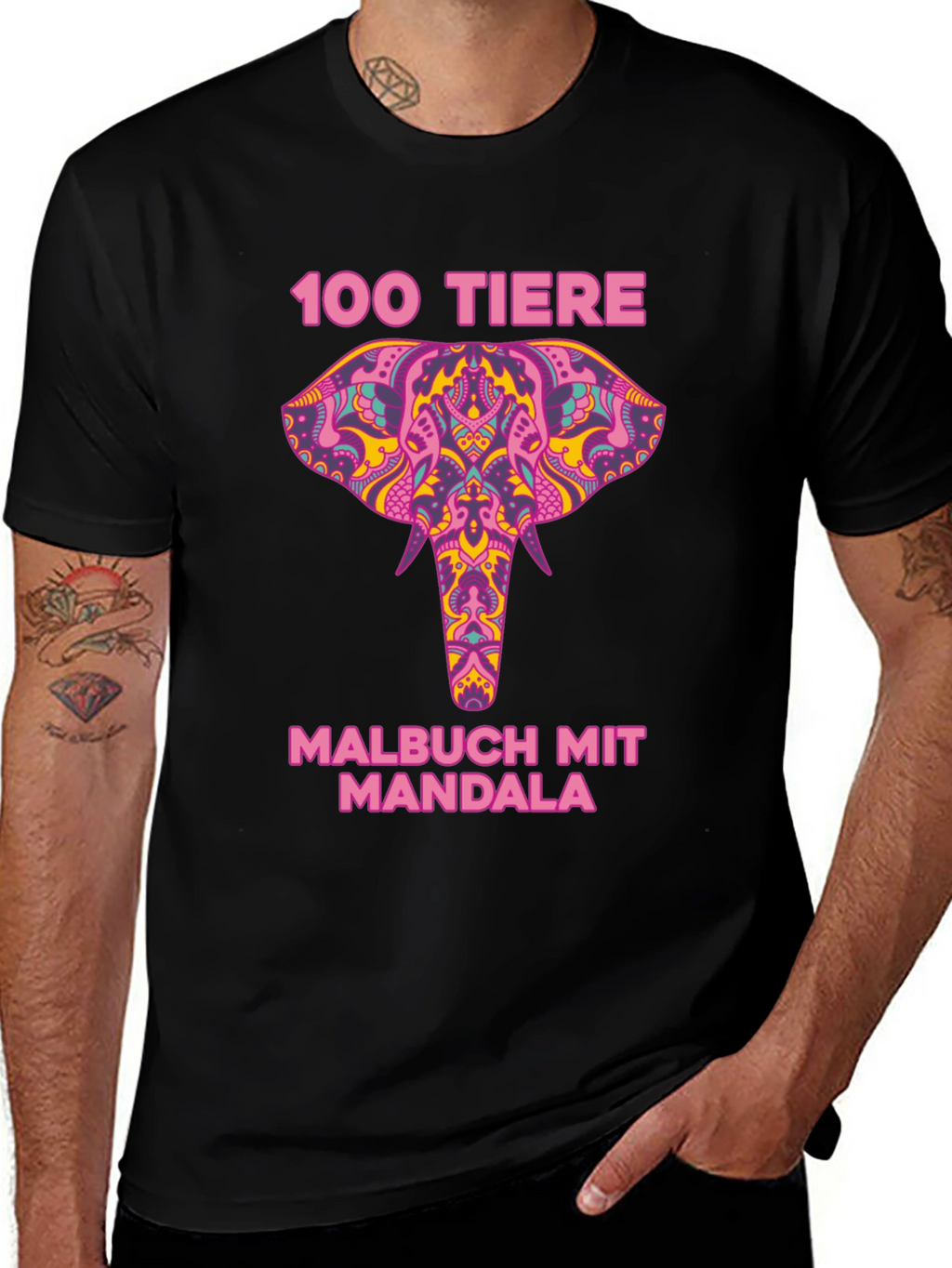 Elephant Mandala Graphic Tee