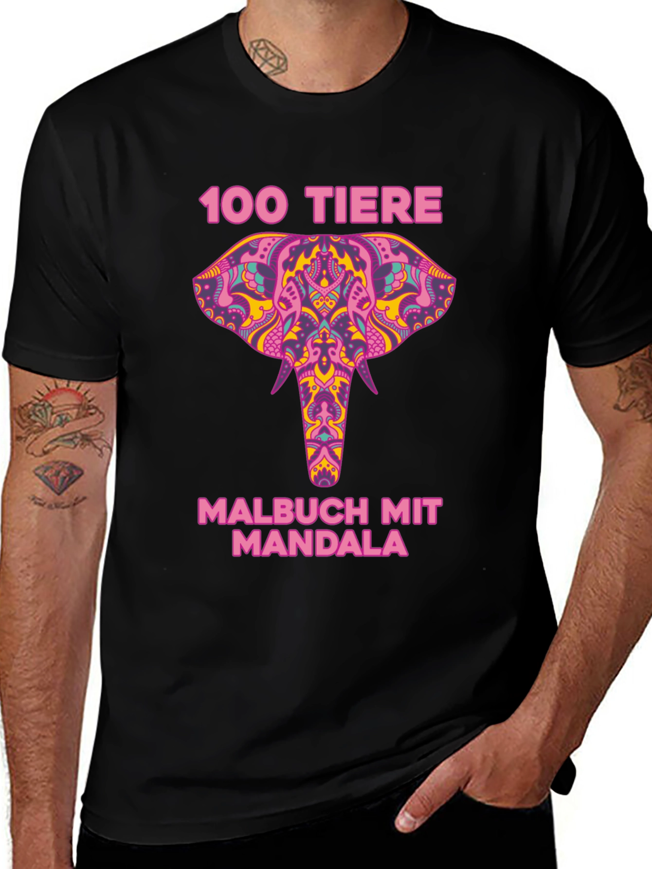Elephant Mandala Graphic Tee