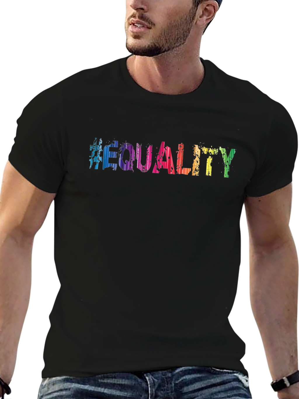 Equality Pride T-Shirt - Rainbow Text