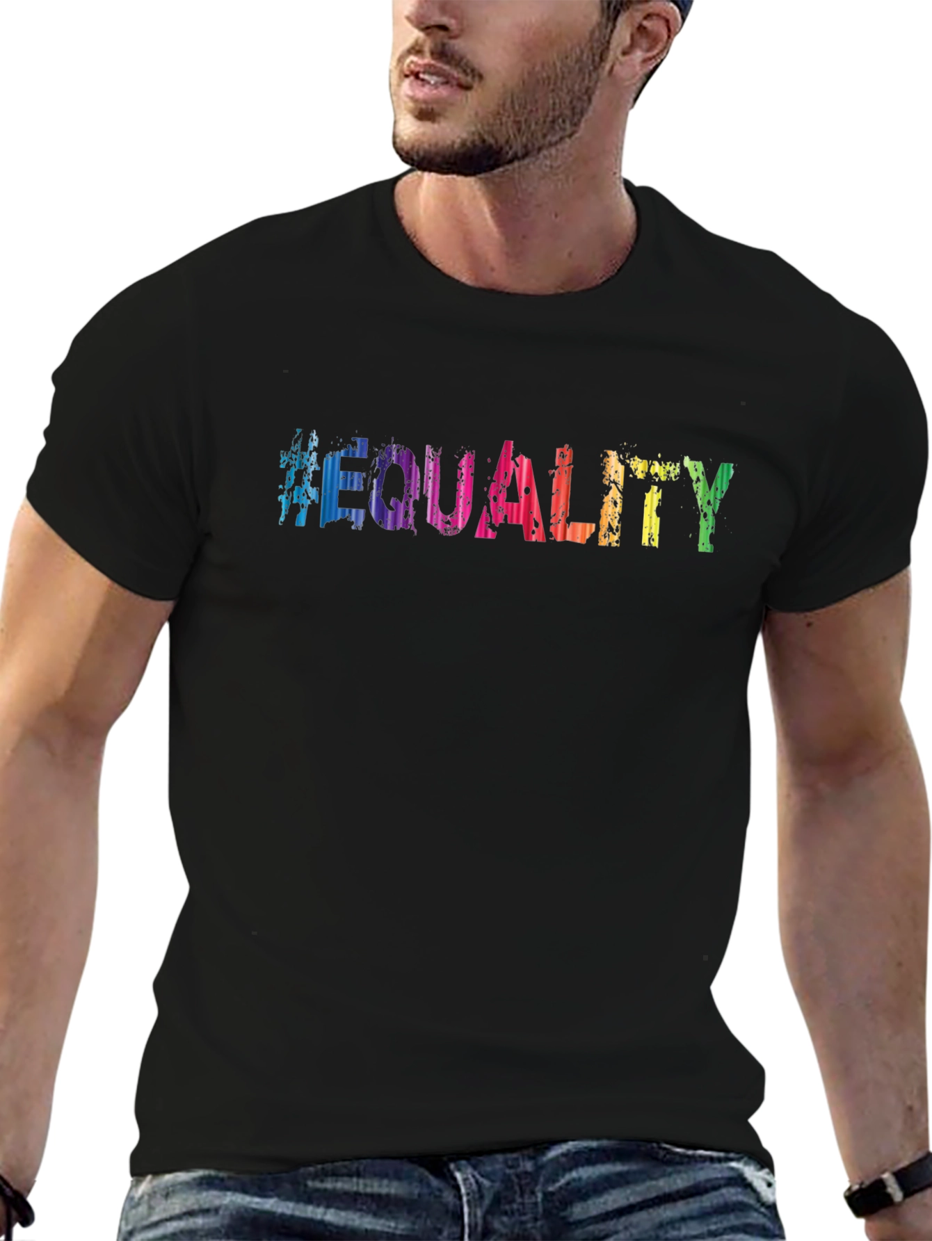 Equality Pride T-Shirt - Rainbow Text