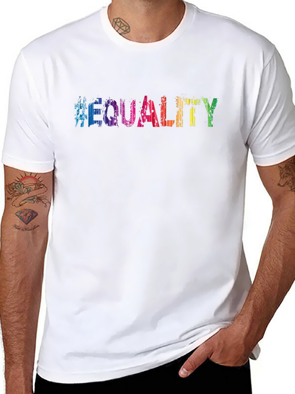 Equality Pride T-Shirt - Rainbow Text
