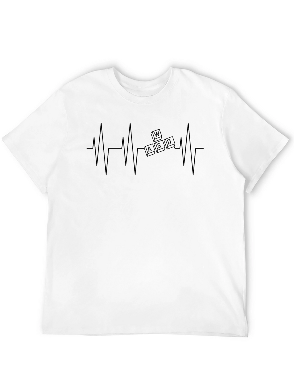 Gamer Heartbeat T-Shirt - WASD Keys Design