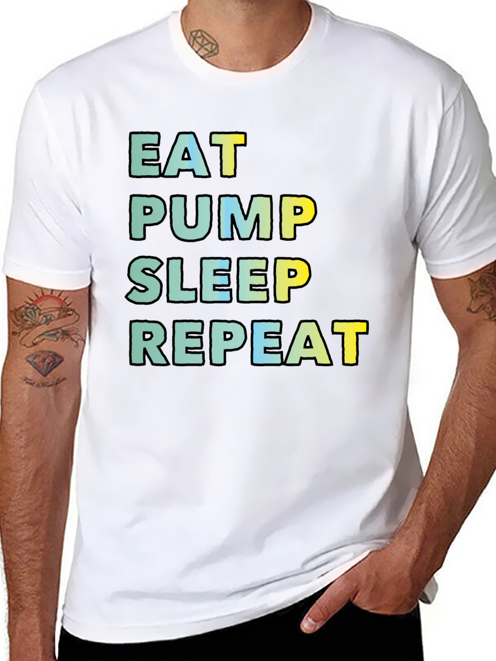 Eat Pump Sleep Repeat Black T-Shirt