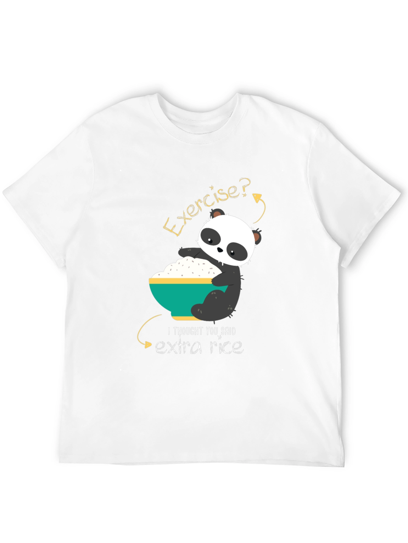 Funny Panda Extra Rice Graphic T-Shirt
