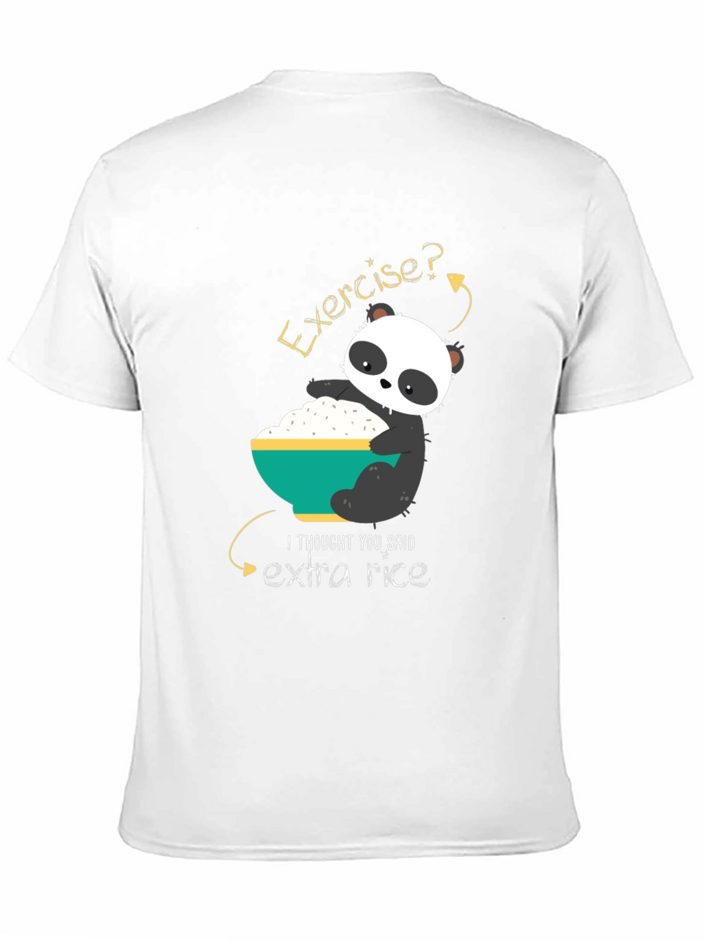 Funny Panda Extra Rice Graphic T-Shirt