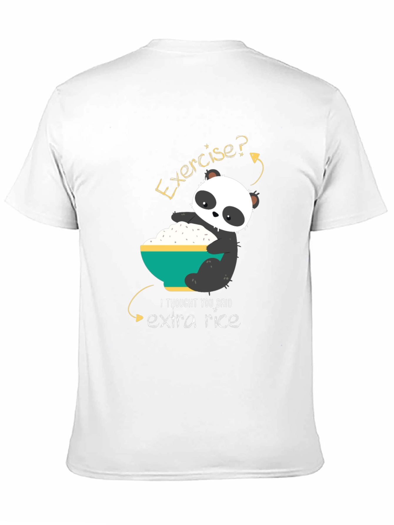 Funny Panda Extra Rice Graphic T-Shirt