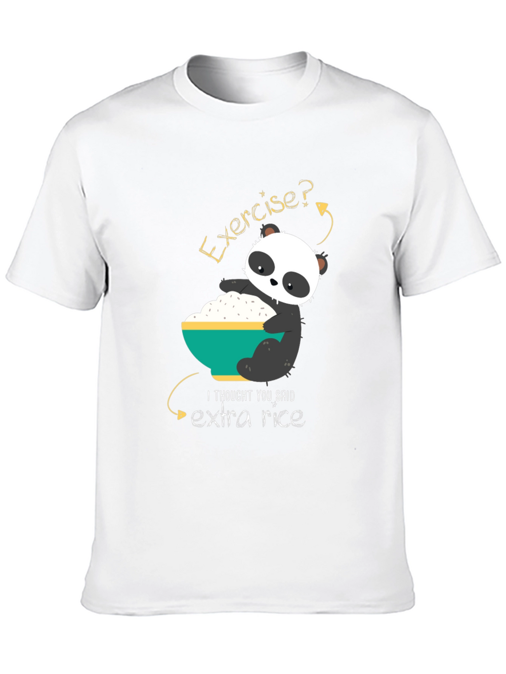 Funny Panda Extra Rice Graphic T-Shirt
