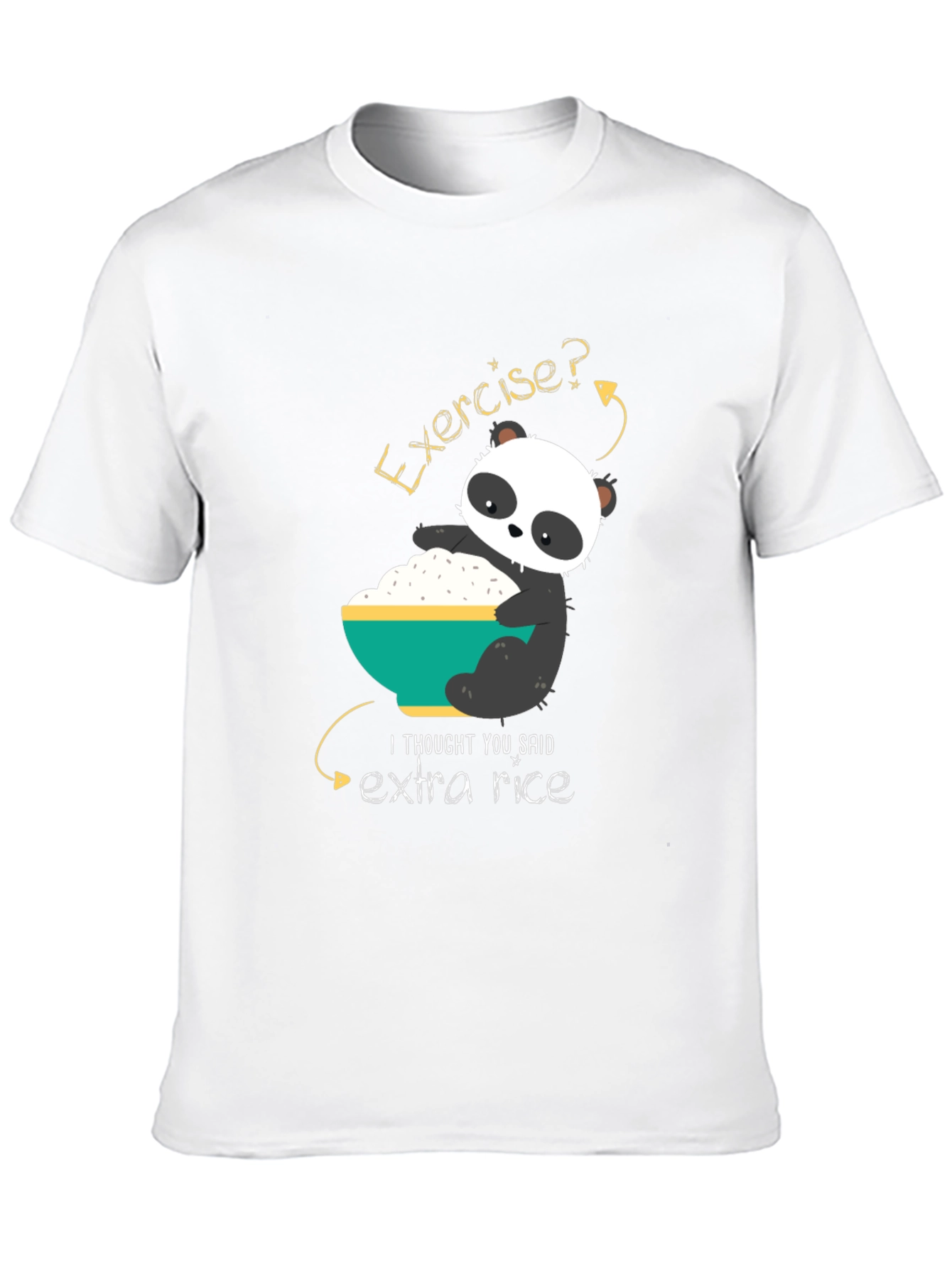 Funny Panda Extra Rice Graphic T-Shirt