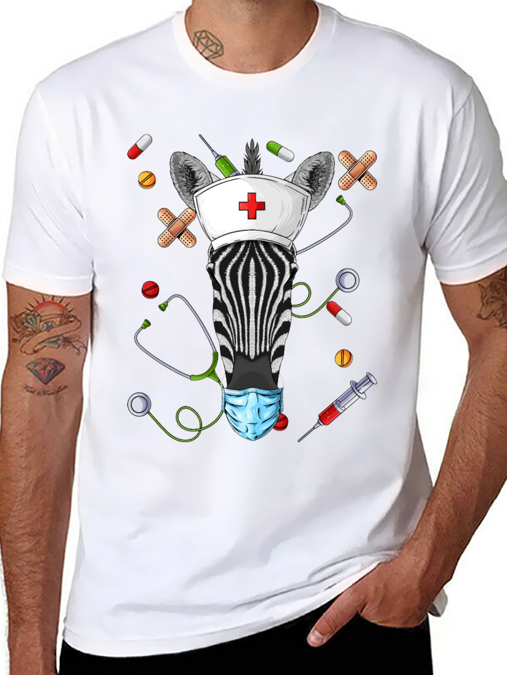 Zebra Nurse Novelty T-Shirt
