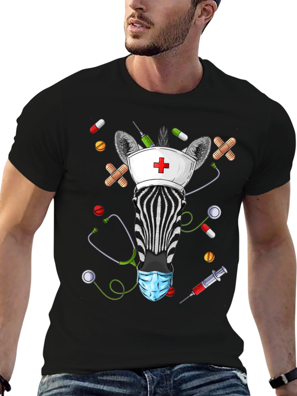 Zebra Nurse Novelty T-Shirt