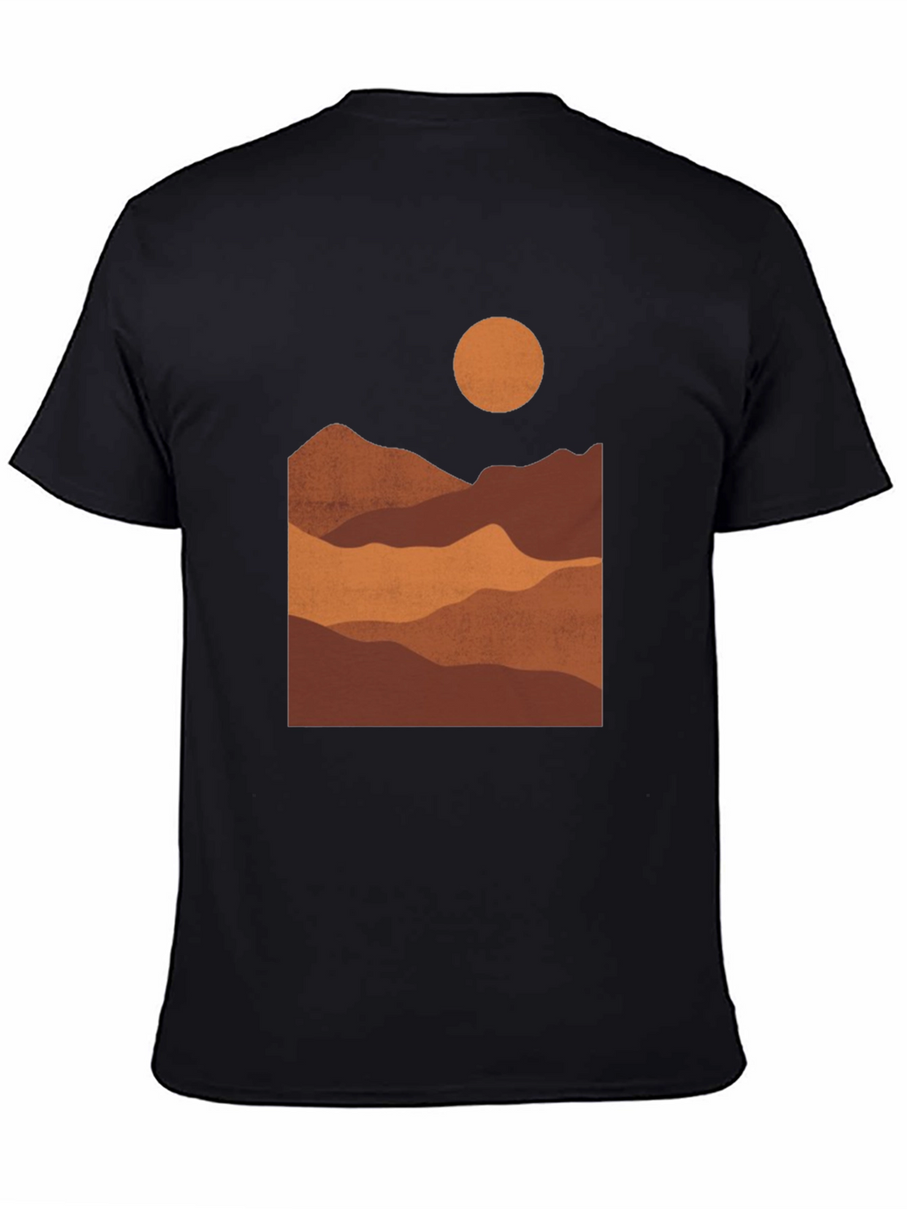 Mountains at Sunset Black Graphic Tee