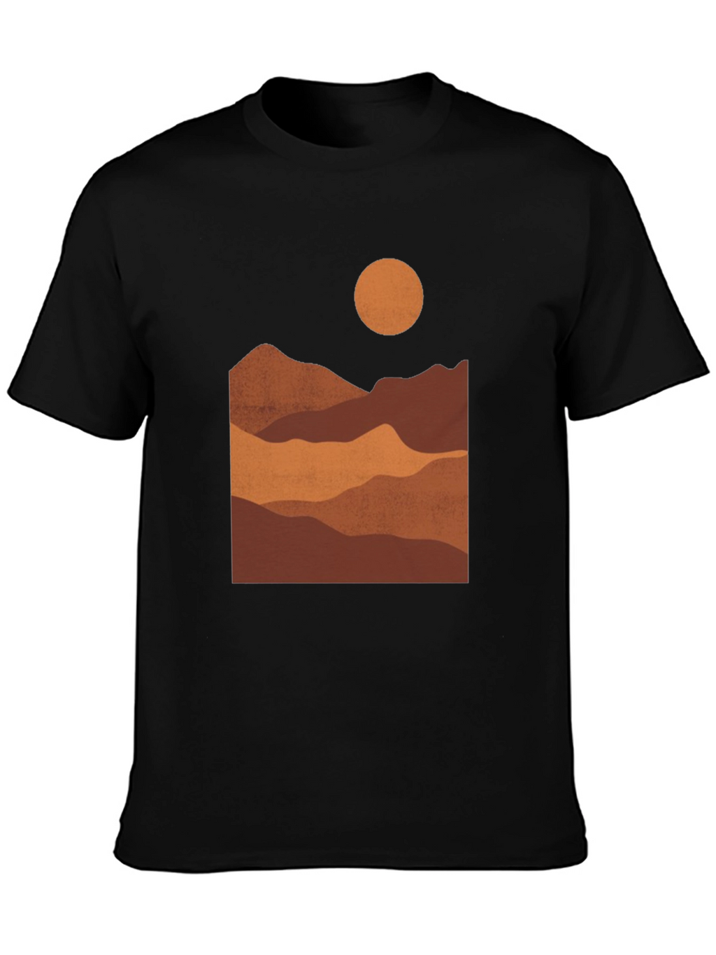 Mountains at Sunset Black Graphic Tee