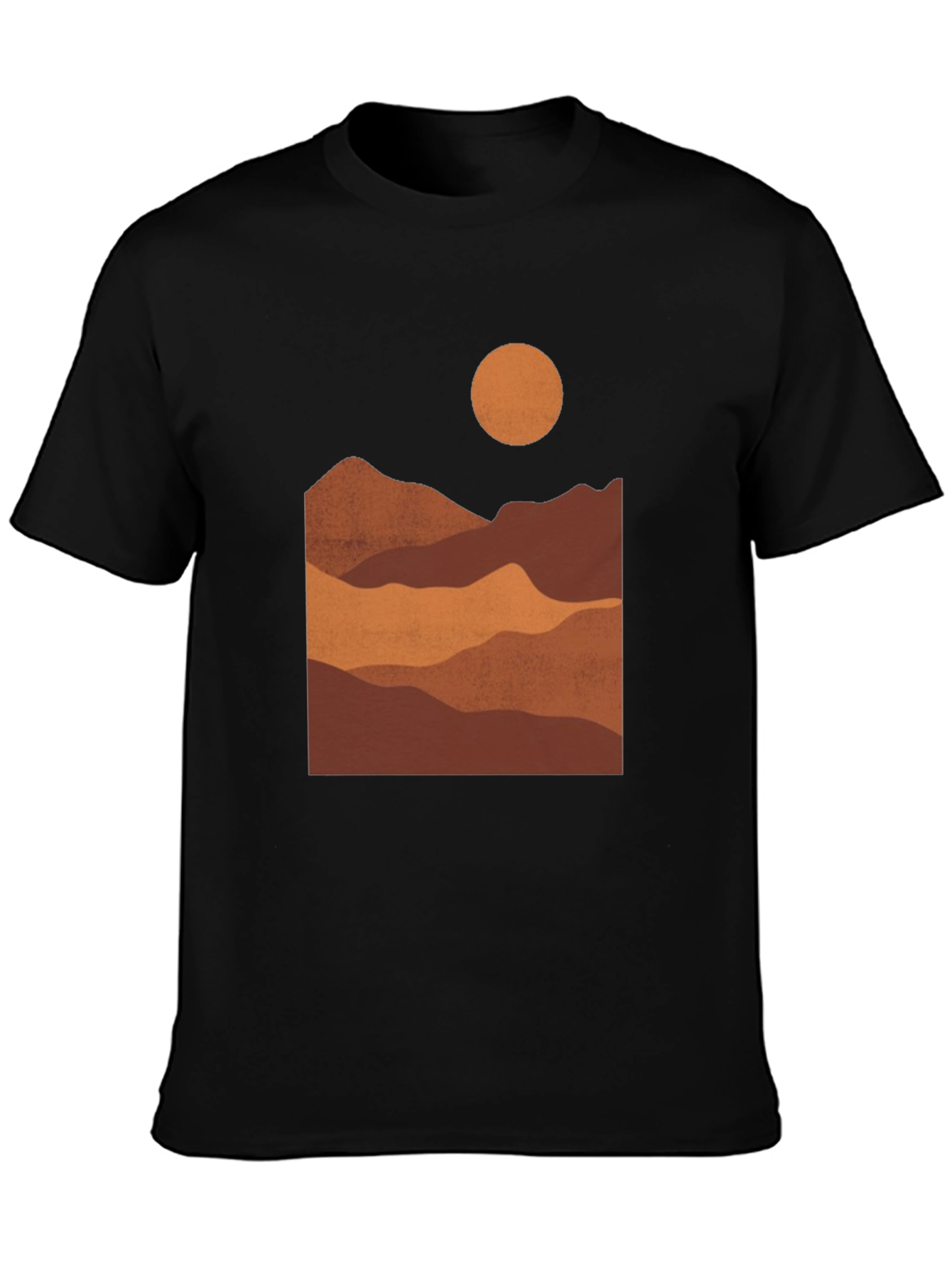 Mountains at Sunset Black Graphic Tee