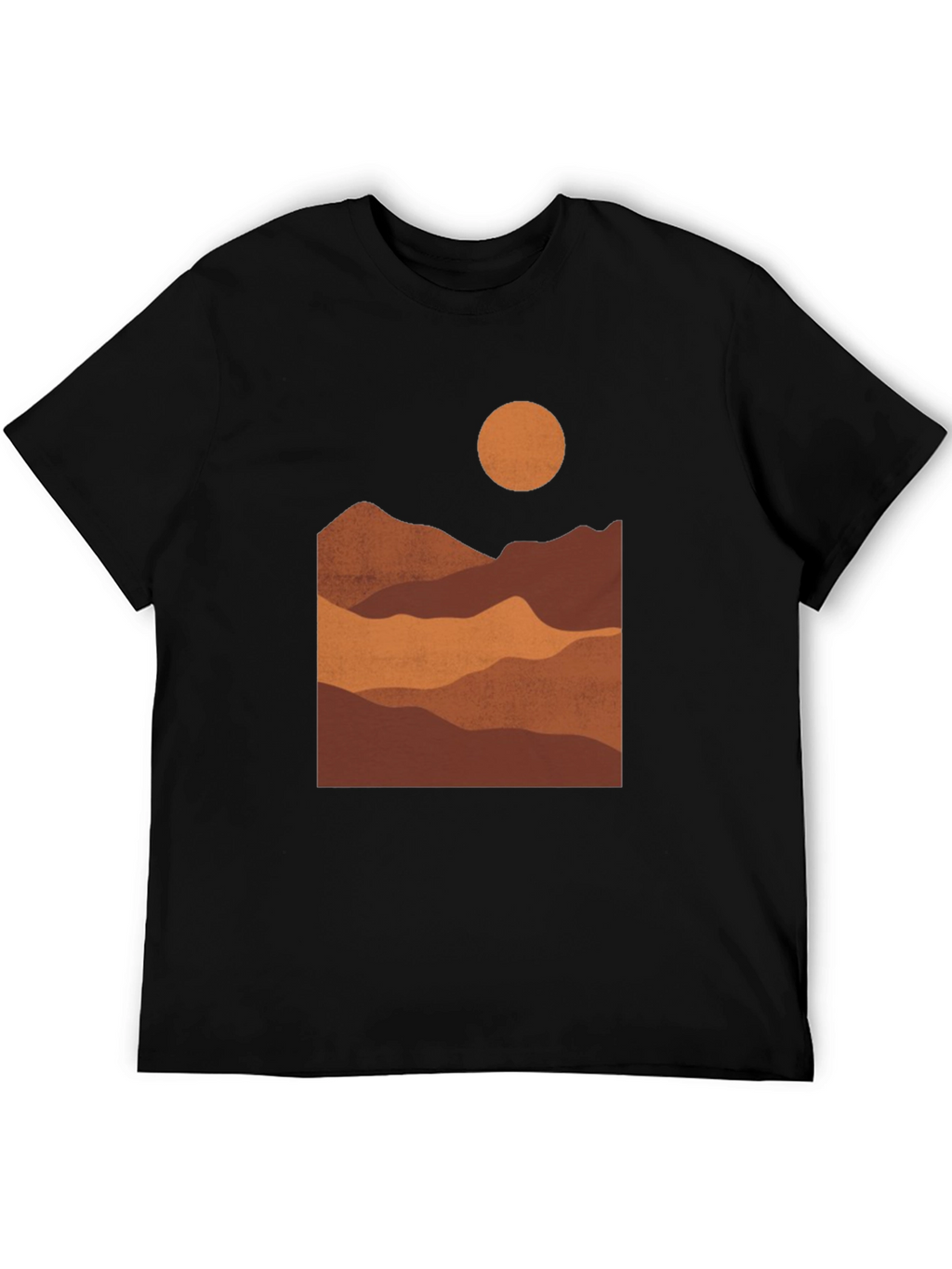 Mountains at Sunset Black Graphic Tee